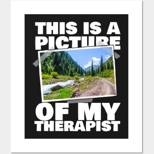 This Is A Picture Of My Therapist Mountain Hiking Posters and Art